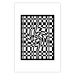 Poster Distorted Checkerboard - black and white geometric abstract 117447