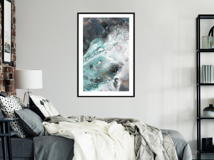 Poster Marine Elements - artistic abstraction in streaks in a modern style 119147 additionalImage 4