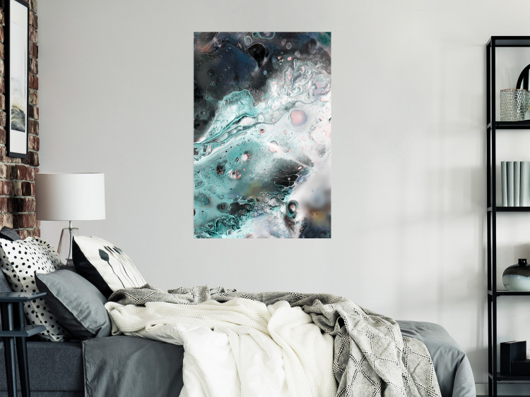 Poster Marine Elements - artistic abstraction in streaks in a modern style 119147 additionalImage 14