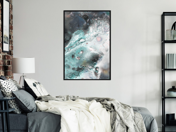 Poster Marine Elements - artistic abstraction in streaks in a modern style 119147 additionalImage 3