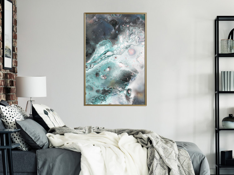 Poster Marine Elements - artistic abstraction in streaks in a modern style 119147 additionalImage 5