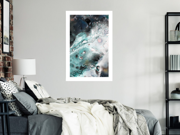 Poster Marine Elements - artistic abstraction in streaks in a modern style 119147 additionalImage 2
