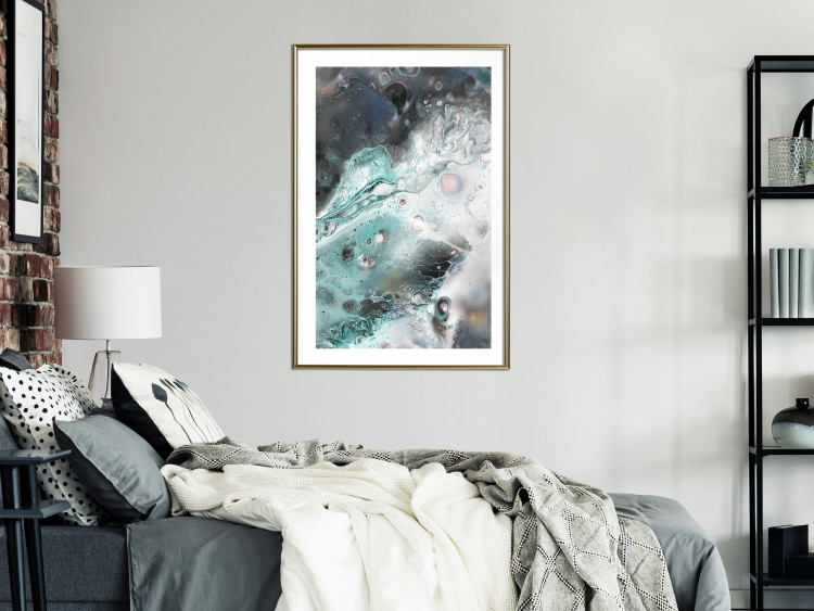 Poster Marine Elements - artistic abstraction in streaks in a modern style 119147 additionalImage 13