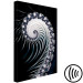 Canvas Print Fern flower - an abstract, psychedelic pattern on a black background 122747 additionalThumb 6