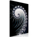 Canvas Print Fern flower - an abstract, psychedelic pattern on a black background 122747 additionalThumb 2