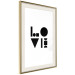 Wall Poster Black, White and Love - abstract text with geometric figures 122947 additionalThumb 2