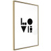 Wall Poster Black, White and Love - abstract text with geometric figures 122947 additionalThumb 8