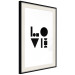 Wall Poster Black, White and Love - abstract text with geometric figures 122947 additionalThumb 3