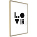 Wall Poster Black, White and Love - abstract text with geometric figures 122947 additionalThumb 14