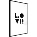 Wall Poster Black, White and Love - abstract text with geometric figures 122947 additionalThumb 13