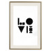 Wall Poster Black, White and Love - abstract text with geometric figures 122947 additionalThumb 21
