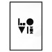 Wall Poster Black, White and Love - abstract text with geometric figures 122947 additionalThumb 20