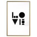 Wall Poster Black, White and Love - abstract text with geometric figures 122947 additionalThumb 26
