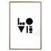 Wall Poster Black, White and Love - abstract text with geometric figures 122947 additionalThumb 19