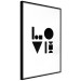 Wall Poster Black, White and Love - abstract text with geometric figures 122947 additionalThumb 12