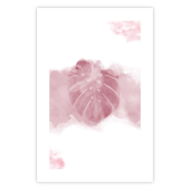 Wall Poster Tropical Mist - tropical leaf in a smoky red pattern 123047 additionalImage 25