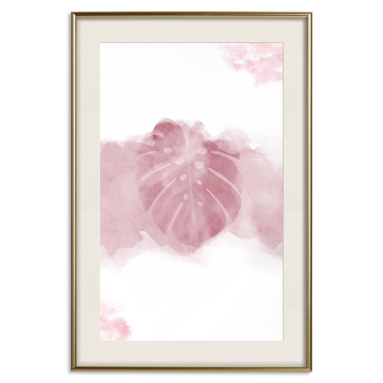 Wall Poster Tropical Mist - tropical leaf in a smoky red pattern 123047 additionalImage 19