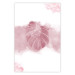 Wall Poster Tropical Mist - tropical leaf in a smoky red pattern 123047
