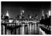 Canvas London Lights (1 Part) Wide Black and White 123647