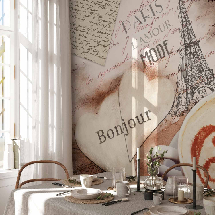 Photo Wallpaper Morning in Paris - vintage style coffee motif with inscriptions in French 126947 additionalImage 7