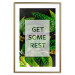 Poster Get Some Rest - English inscriptions in a white frame on a botanical background 127147 additionalThumb 14