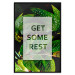 Poster Get Some Rest - English inscriptions in a white frame on a botanical background 127147 additionalThumb 16