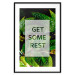 Poster Get Some Rest - English inscriptions in a white frame on a botanical background 127147 additionalThumb 15