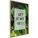 Poster Get Some Rest - English inscriptions in a white frame on a botanical background 127147 additionalThumb 12