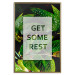Poster Get Some Rest - English inscriptions in a white frame on a botanical background 127147 additionalThumb 17