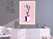 Poster Floral Delicacy - plant in a pot on a pink pastel background 127247 additionalThumb 22