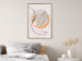 Poster Moonlight Etude - orange circle on a beige fabric texture 127347 additionalThumb 10