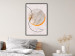 Poster Moonlight Etude - orange circle on a beige fabric texture 127347 additionalThumb 9