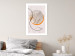 Poster Moonlight Etude - orange circle on a beige fabric texture 127347 additionalThumb 7