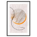 Poster Moonlight Etude - orange circle on a beige fabric texture 127347 additionalThumb 15