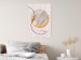 Poster Moonlight Etude - orange circle on a beige fabric texture 127347 additionalThumb 8