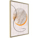 Poster Moonlight Etude - orange circle on a beige fabric texture 127347 additionalThumb 3