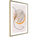 Poster Moonlight Etude - orange circle on a beige fabric texture 127347 additionalThumb 11