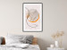 Poster Moonlight Etude - orange circle on a beige fabric texture 127347 additionalThumb 18