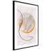 Poster Moonlight Etude - orange circle on a beige fabric texture 127347 additionalThumb 12