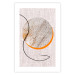 Poster Moonlight Etude - orange circle on a beige fabric texture 127347 additionalThumb 19