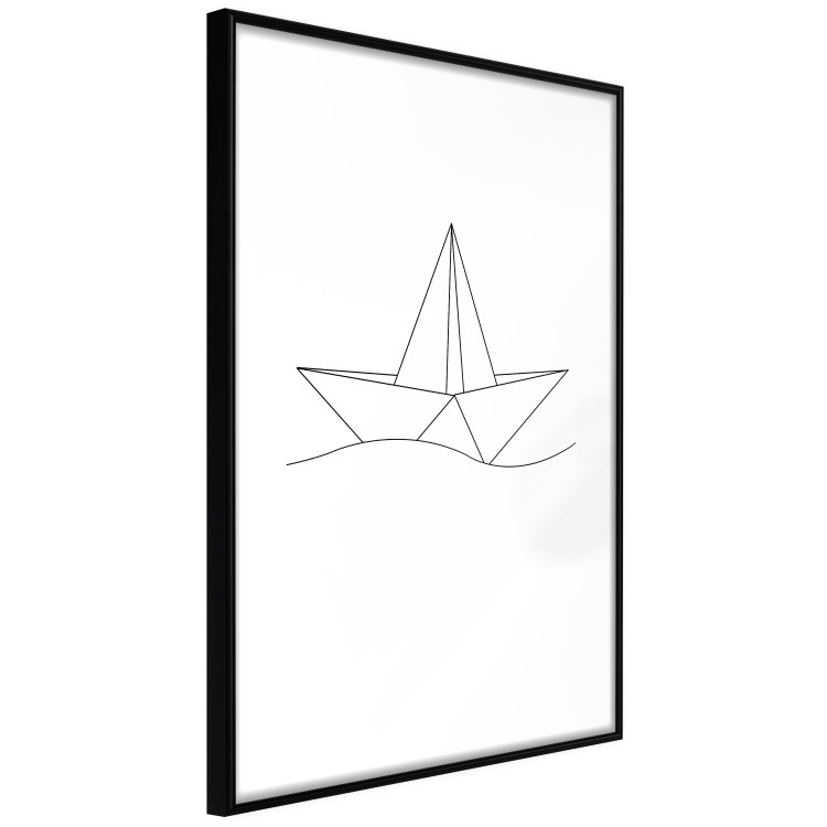 Wall Poster Paper Boat - abstract line art of boat with geometric figures 128047 additionalImage 11