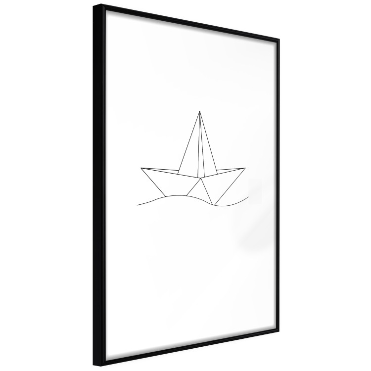 Wall Poster Paper Boat - abstract line art of boat with geometric figures 128047 additionalImage 8