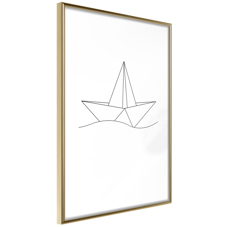 Wall Poster Paper Boat - abstract line art of boat with geometric figures 128047 additionalImage 12