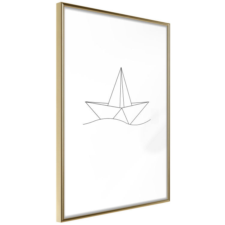Wall Poster Paper Boat - abstract line art of boat with geometric figures 128047 additionalImage 9
