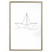 Wall Poster Paper Boat - abstract line art of boat with geometric figures 128047 additionalThumb 17