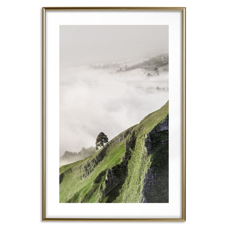 Poster Tree Above the Clouds - mountain landscape of a cliff and trees above the clouds 130347 additionalImage 16