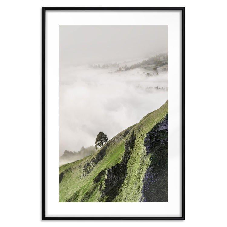 Poster Tree Above the Clouds - mountain landscape of a cliff and trees above the clouds 130347 additionalImage 15