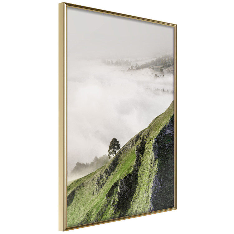 Poster Tree Above the Clouds - mountain landscape of a cliff and trees above the clouds 130347 additionalImage 14