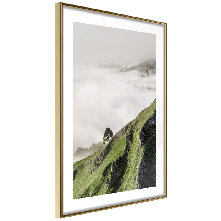 Poster Tree Above the Clouds - mountain landscape of a cliff and trees above the clouds 130347 additionalImage 9