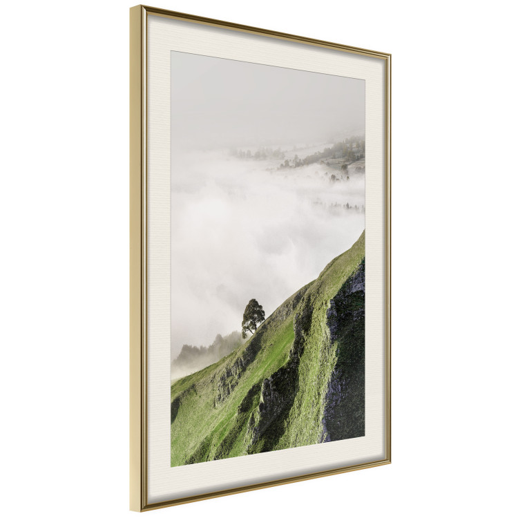 Poster Tree Above the Clouds - mountain landscape of a cliff and trees above the clouds 130347 additionalImage 3